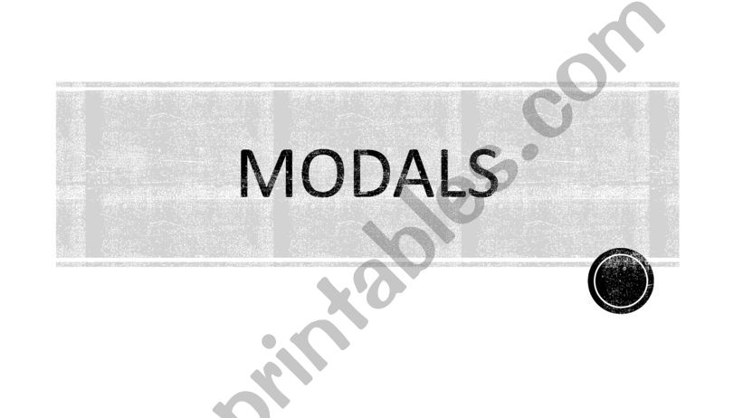Modals powerpoint