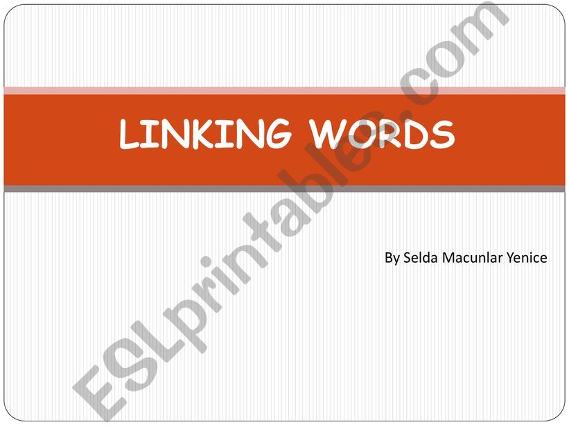 Linking Words powerpoint