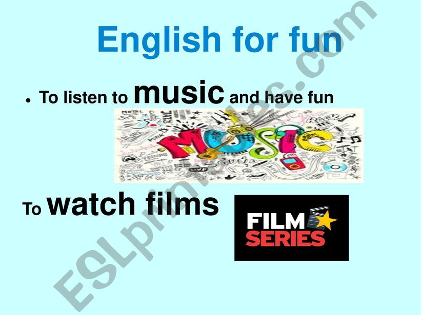 Learn English for fun powerpoint