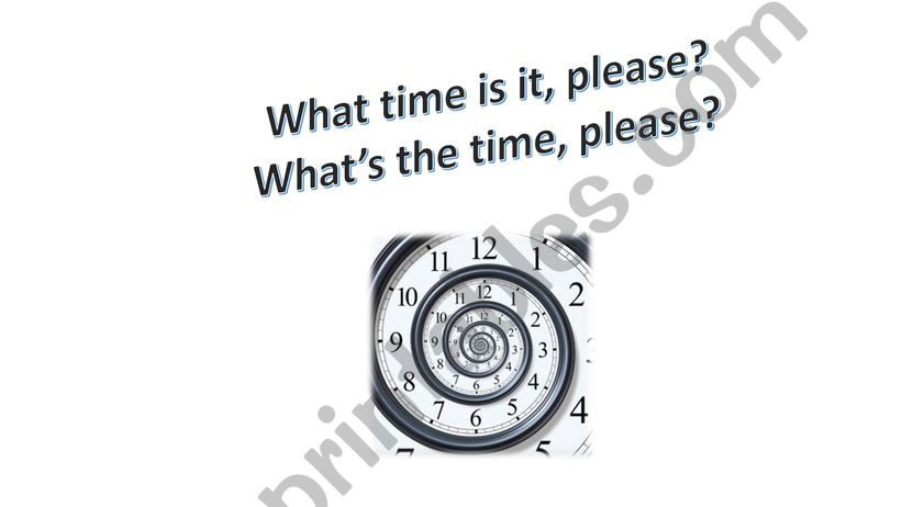 Telling the Time powerpoint