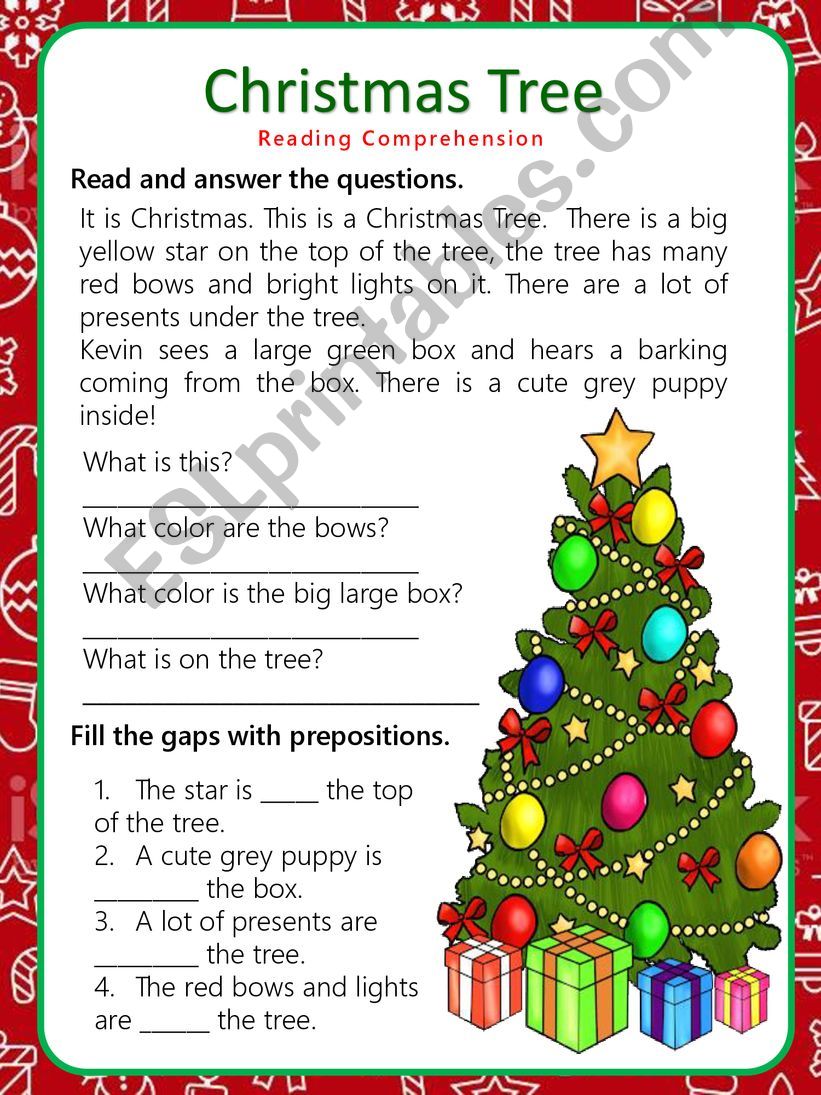 Reading Comprehension - Christmas