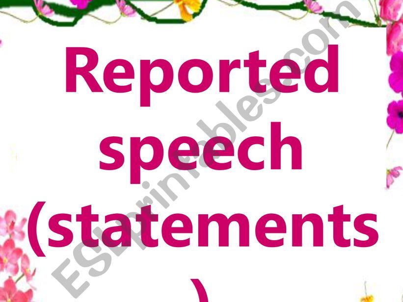 Reported Speech powerpoint