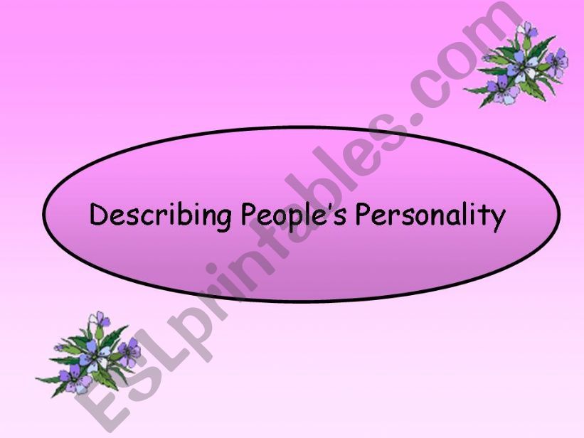 describing people personalities 