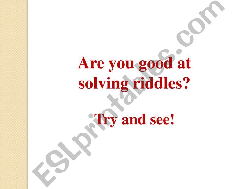 The banana riddle powerpoint