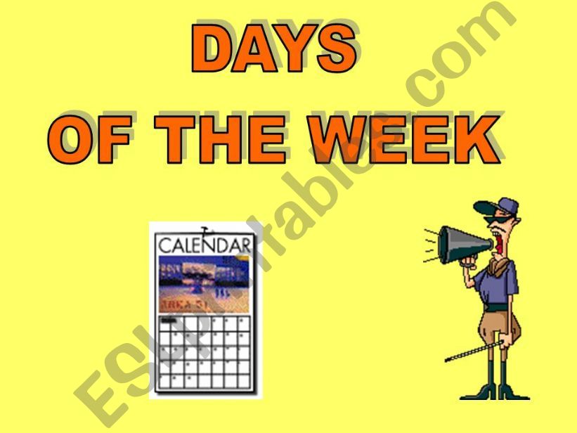 days of the week powerpoint