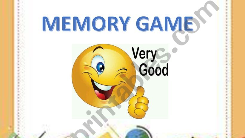 Memory game - Food powerpoint