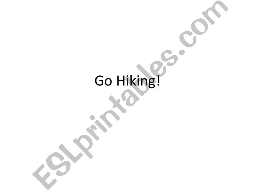 Lets Go Hiking! powerpoint