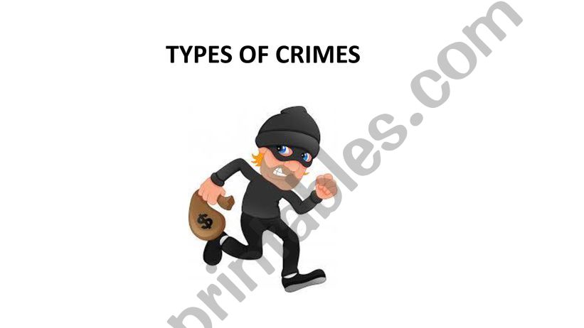 CRIME VOCABULARY powerpoint