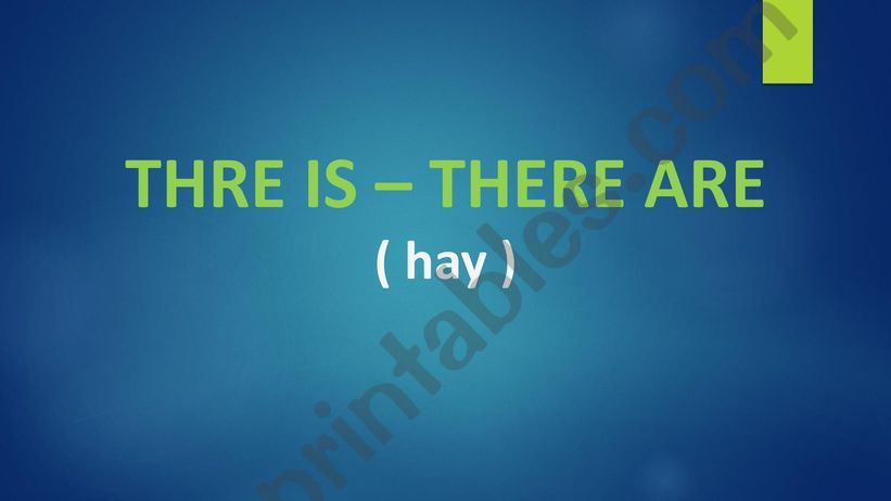 THERE IS AND THERE ARE powerpoint