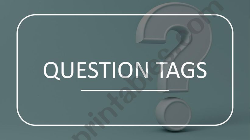 Question tags (editable) powerpoint