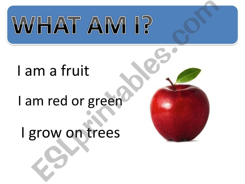 WHAT AM I? powerpoint