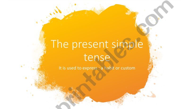 The present simple tense powerpoint