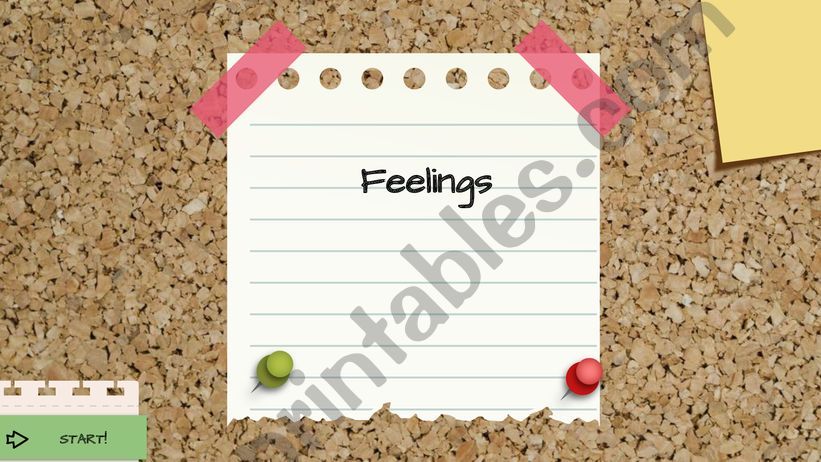Feelings PPT speaking and drawing exercise