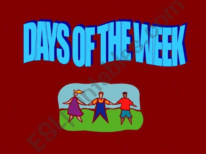 DAYS OF THE WEEK powerpoint