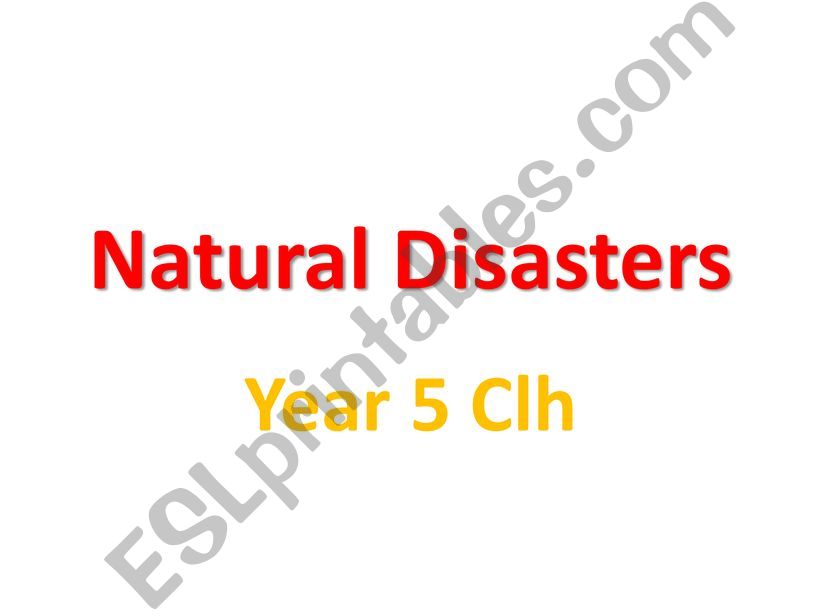 natural disasters  powerpoint