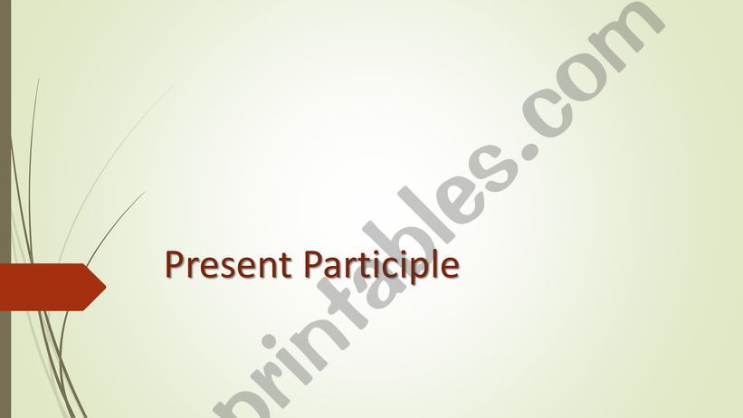 Present Participles powerpoint