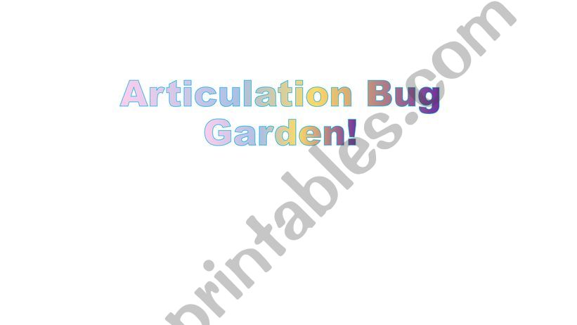 Make a Bug Garden powerpoint