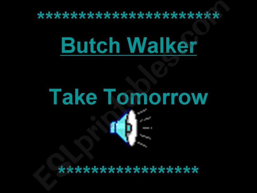 TAKE TOMORROW powerpoint