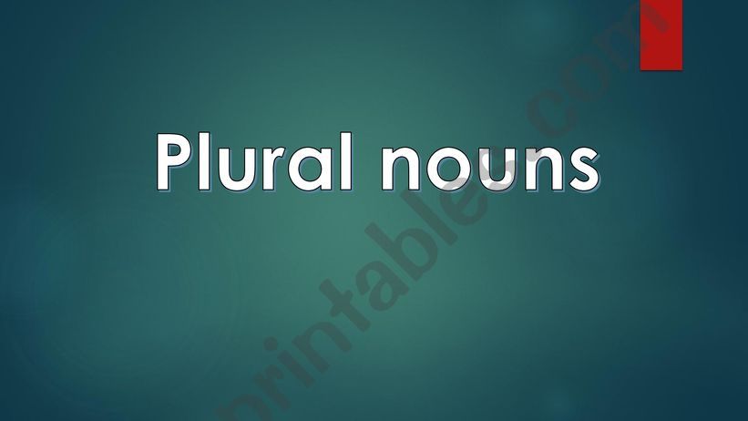 Plural Nouns  powerpoint