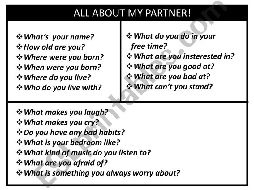 Getting to know you activity powerpoint