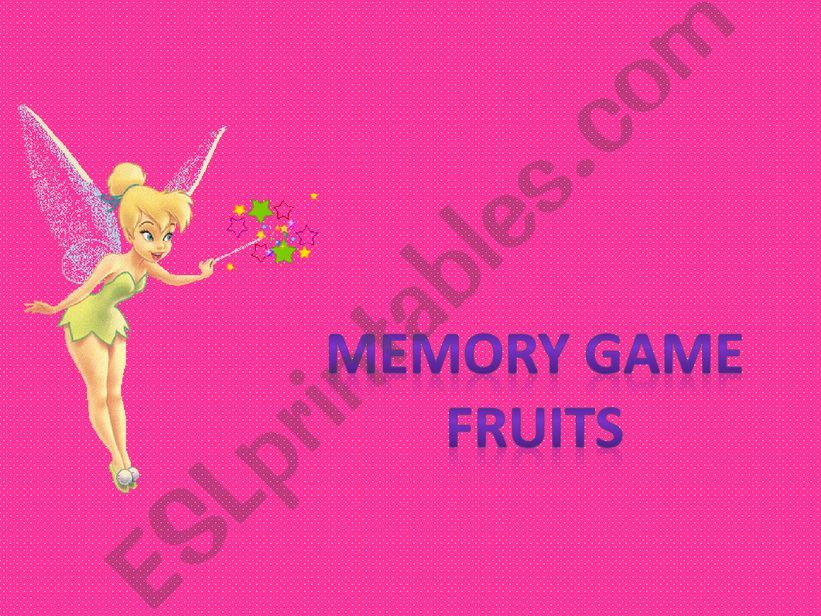 MEMORY GAME-FRUITS powerpoint