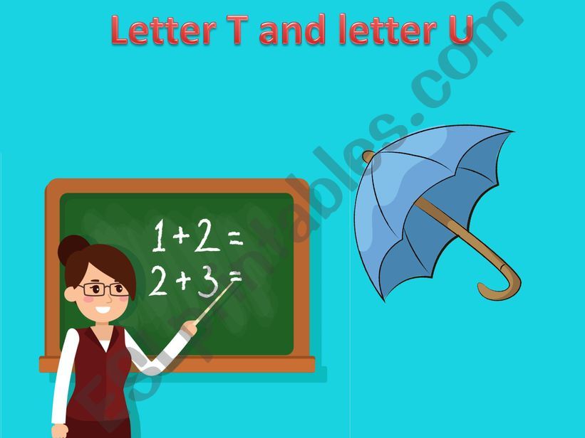 letter T and letter U powerpoint