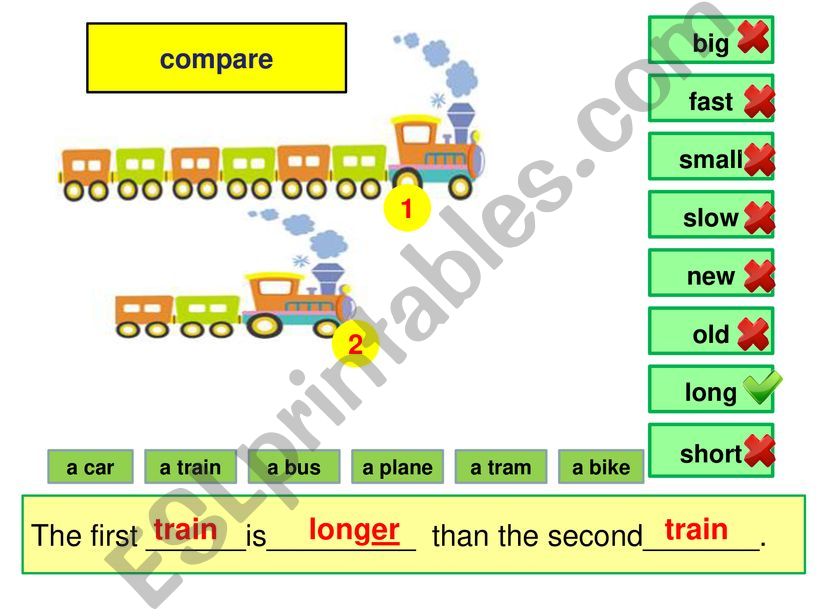 compare transport  powerpoint