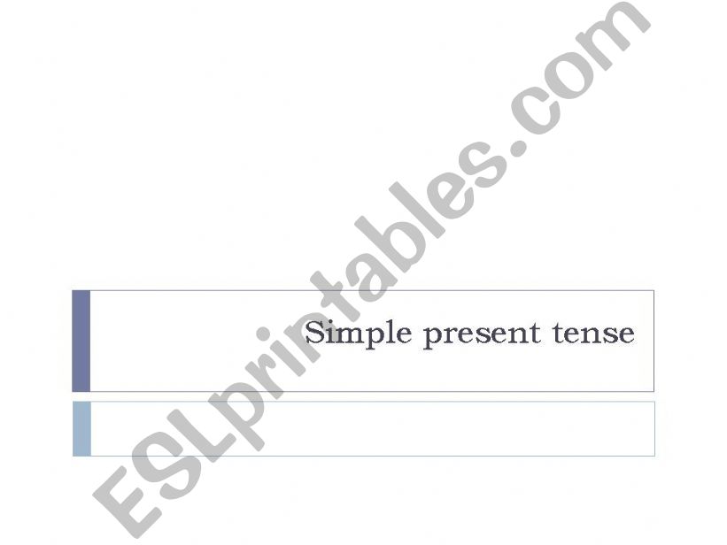 Simple present tense powerpoint