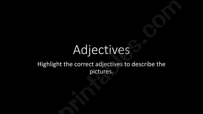 Adjectives powerpoint