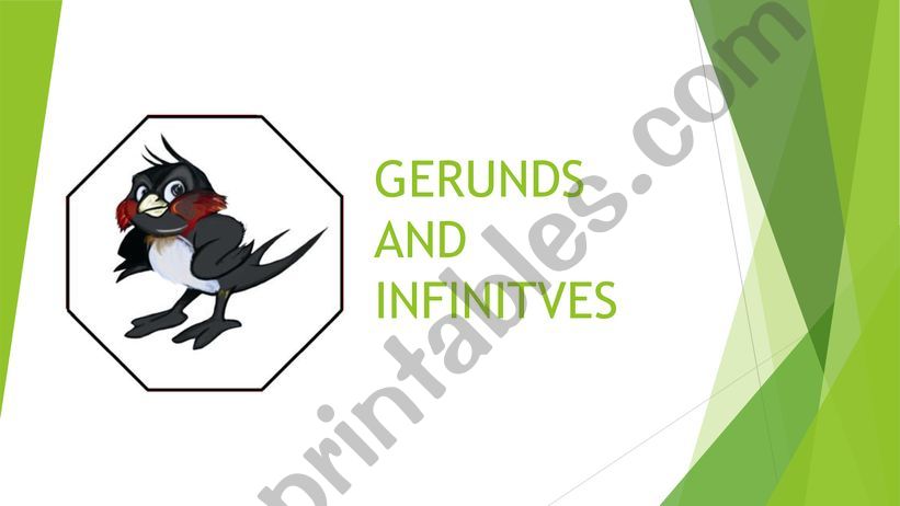 GERUNDS AND INFINITIVES powerpoint