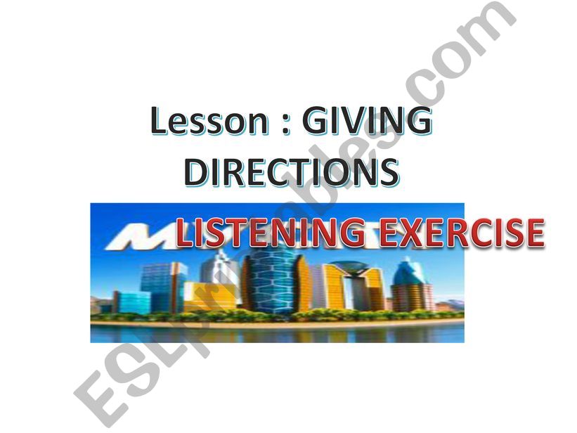 Giving Directions powerpoint