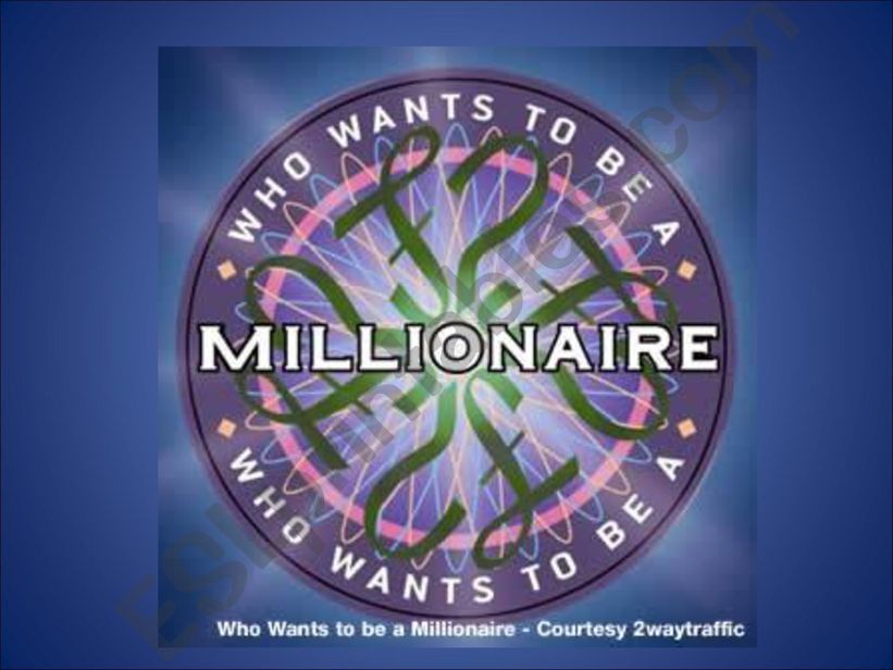 WHO WANTS TO BE MILLIONAIRE powerpoint