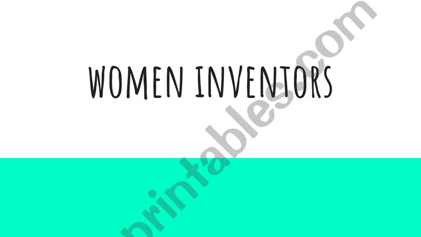 Women inventor for ESL teaching