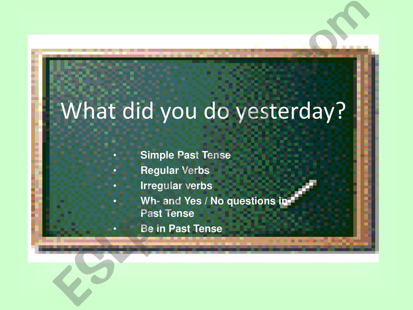 Past Simple presentation powerpoint