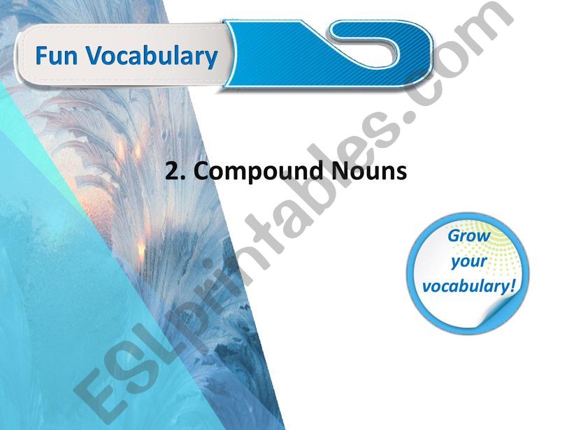 Fun Vocabulary 2 - Compund Nouns