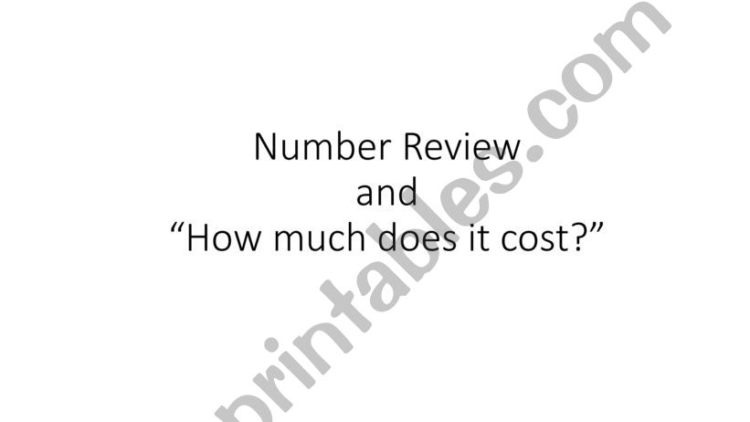 How much does it cost? powerpoint