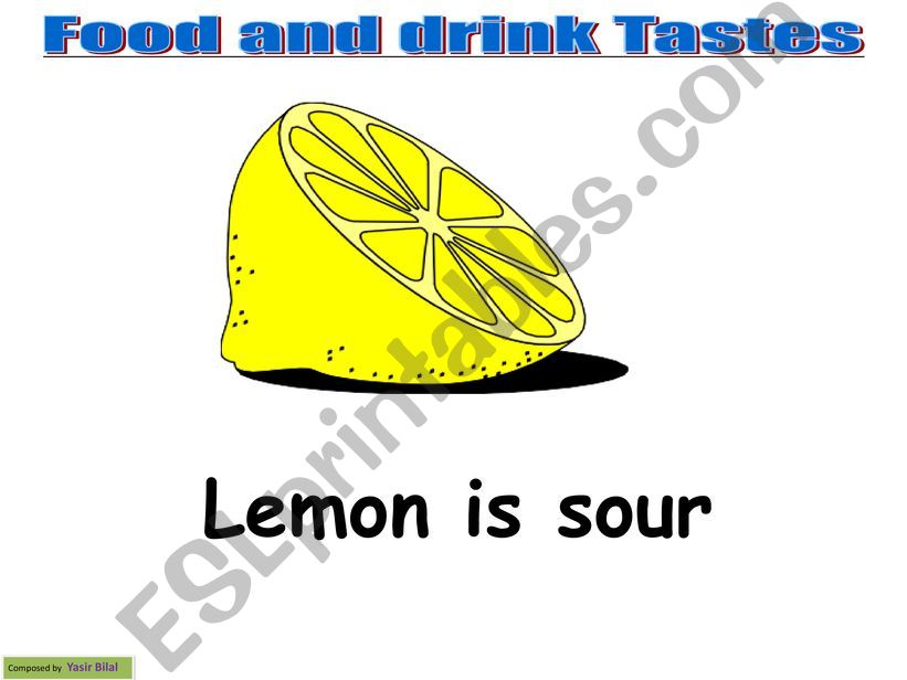 food and drink tastes  powerpoint