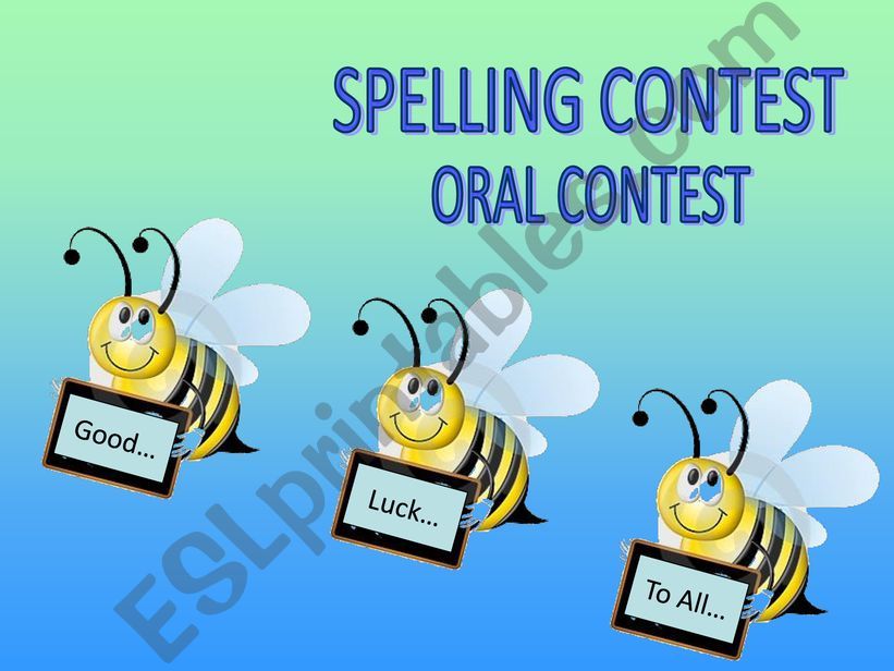 Spelling Activity / Contest powerpoint