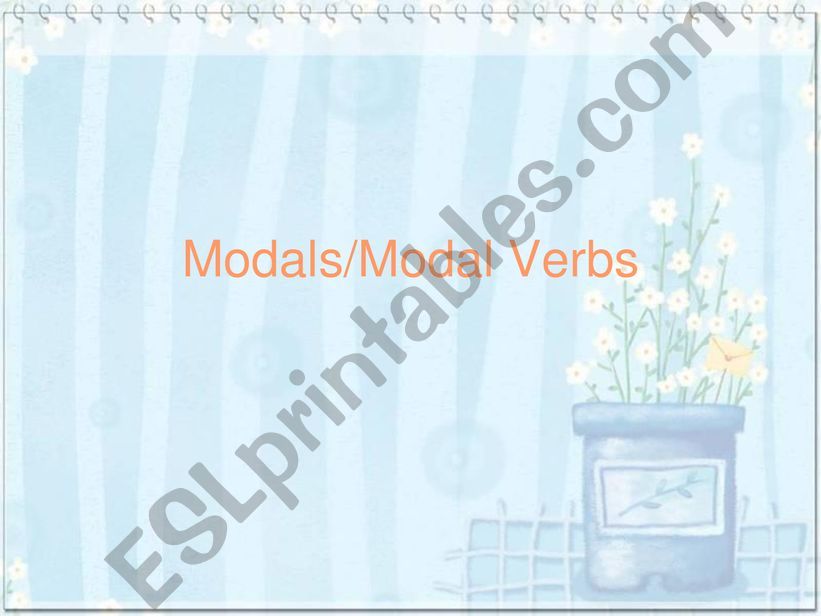 Modals powerpoint