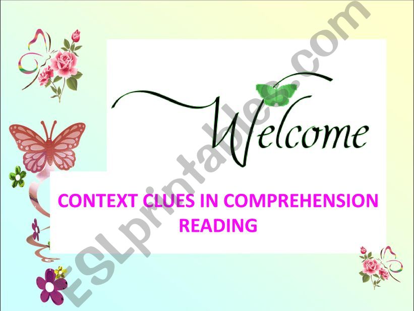 Context Clues in Comprehension Reading
