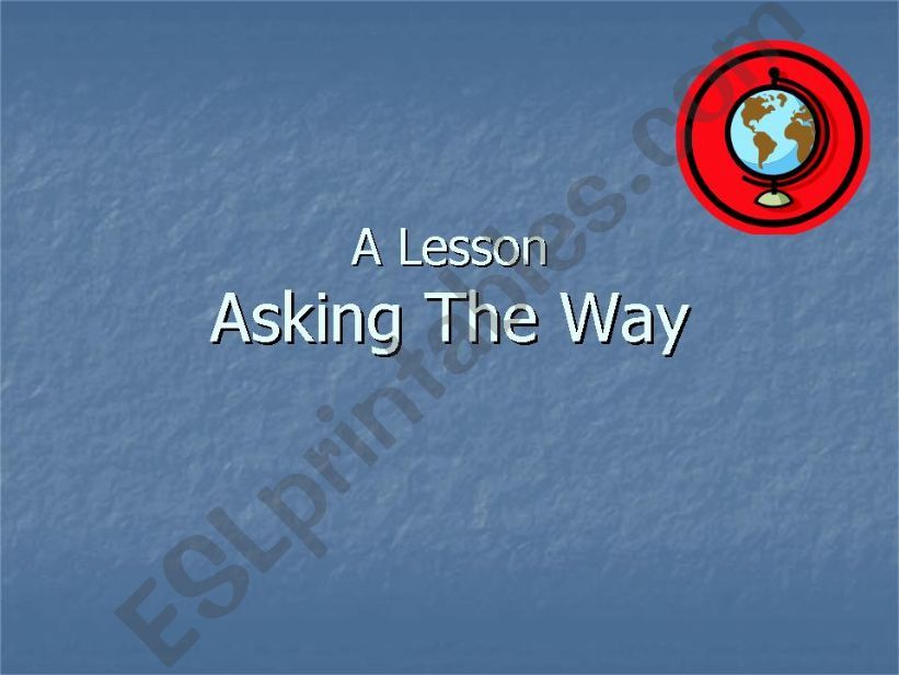 Asking the way powerpoint