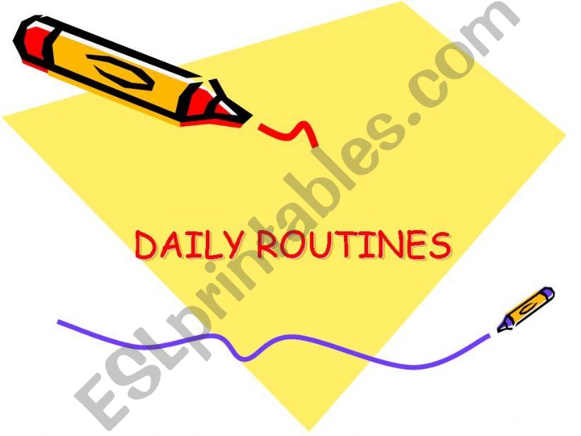 Daily routines powerpoint