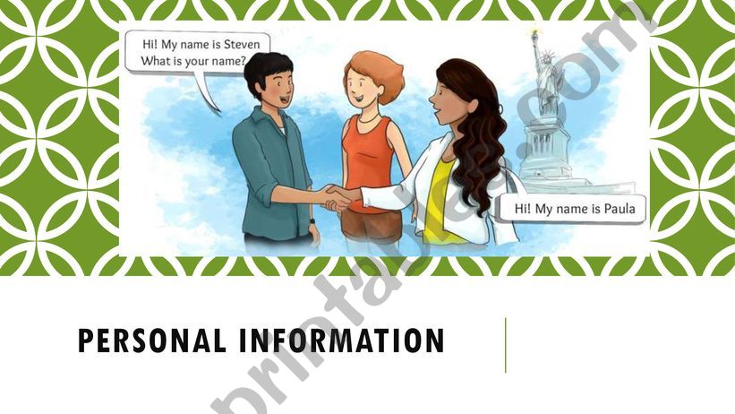 Giving personal information powerpoint