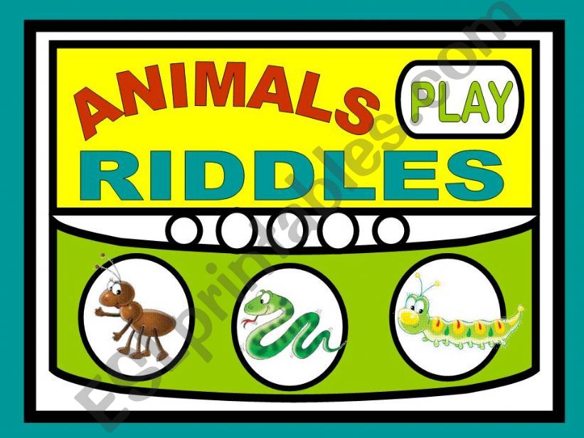 ANIMAL RIDDLES - GAME powerpoint
