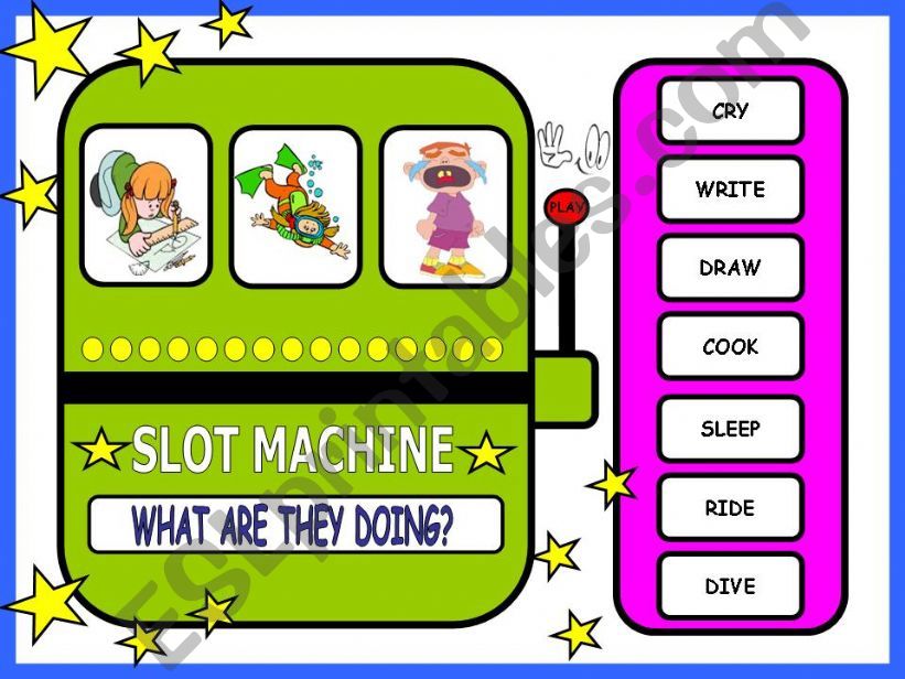 ACTIONS SLOT MACHINE - GAME powerpoint