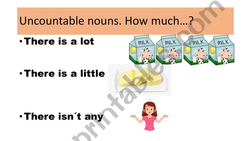 UNCOUNTABLE NOUNS. HOW MANY? powerpoint