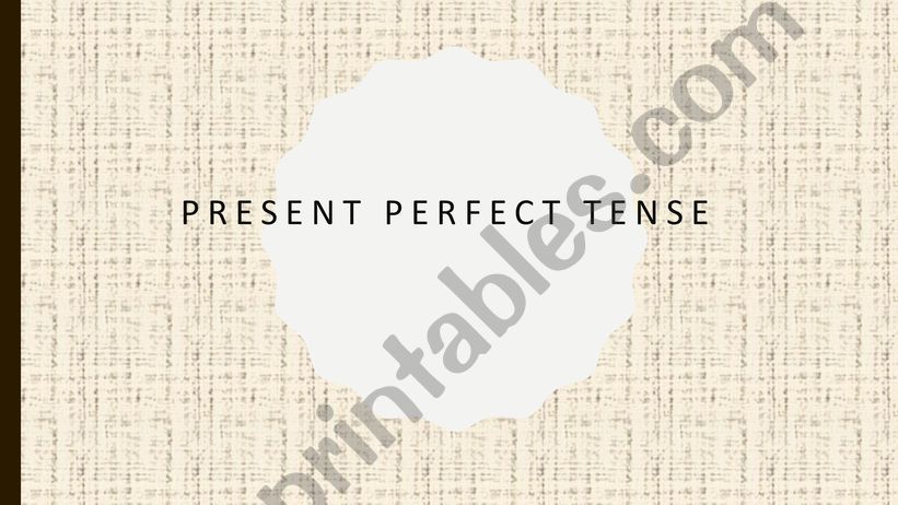 Present Perfect Rules powerpoint