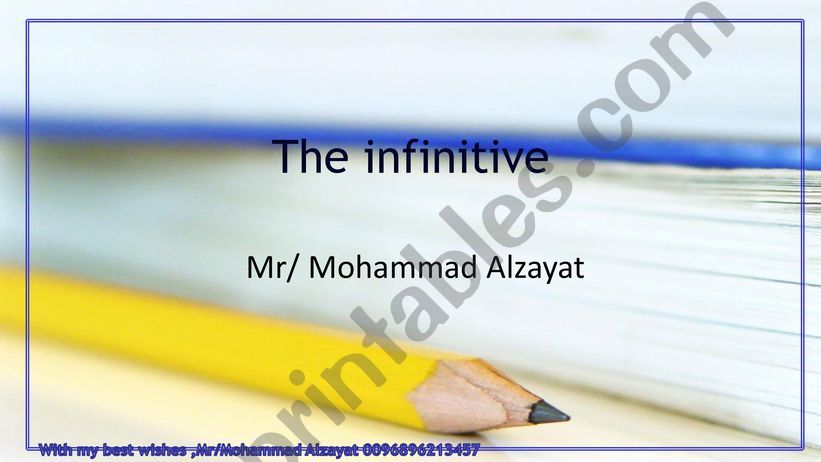 The infinitive powerpoint