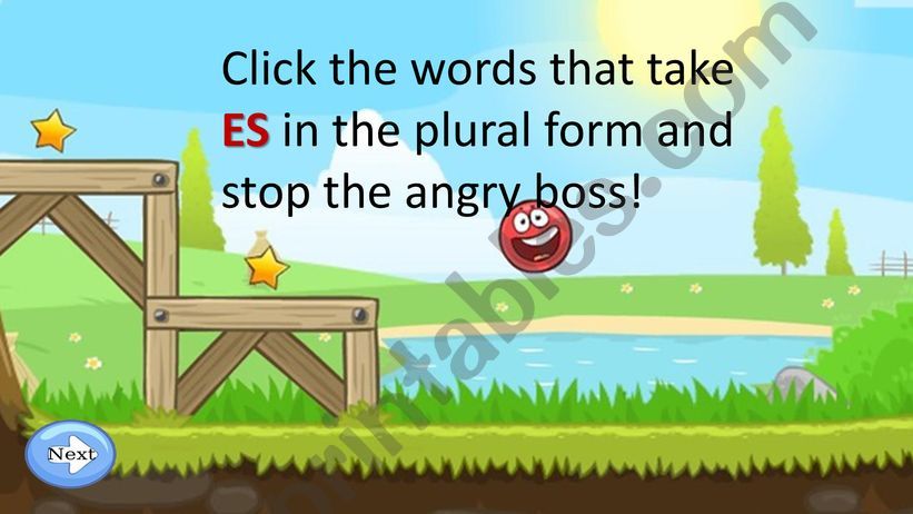 Plurals (ES endings) RED BALL GAME PART 1