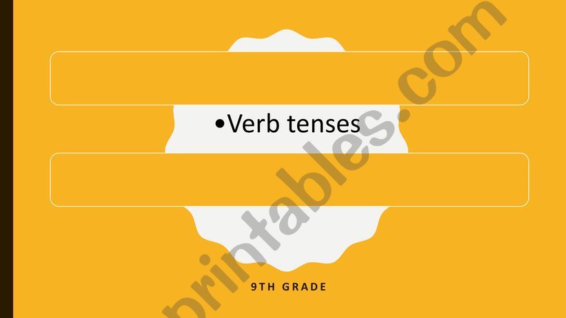 verb tenses powerpoint